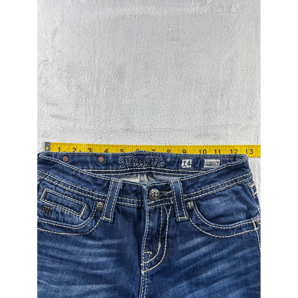Miss Me Jeans Womens Size 14 Skinny Embellished Dark Wash Denim JK560252 - Picture 5 of 10
